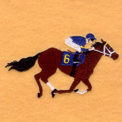 Racing Horse Machine Embroidery Design