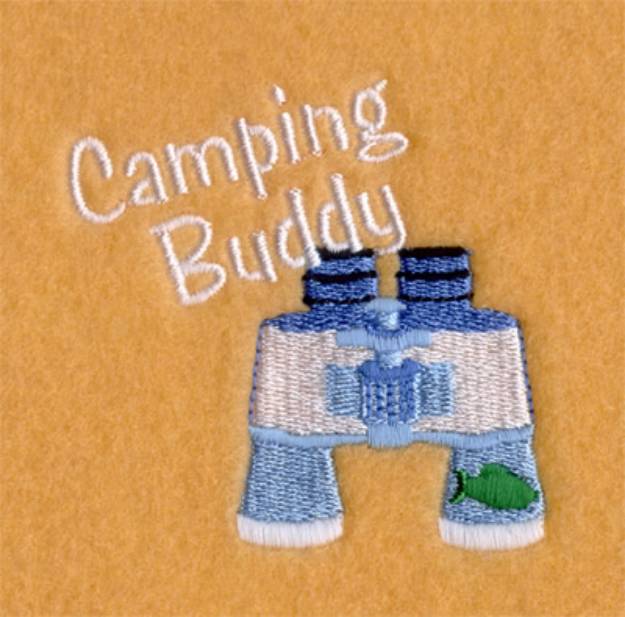 Picture of Boys Camping Binoculars Machine Embroidery Design