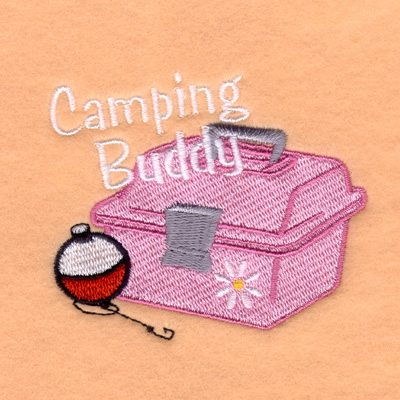 Girls Camping Tackle Box Machine Embroidery Design