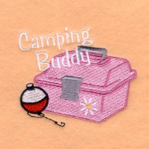 Picture of Girls Camping Tackle Box Machine Embroidery Design
