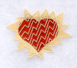 Funky Valentine Heart #5 Machine Embroidery Design