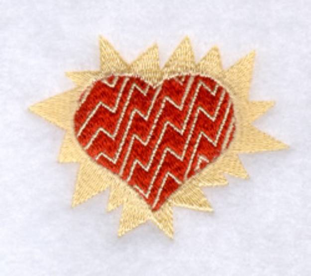 Picture of Funky Valentine Heart #5 Machine Embroidery Design