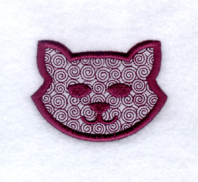 Stylin Cat Head Machine Embroidery Design
