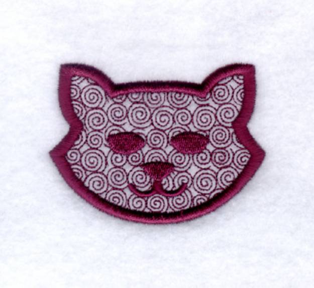 Picture of Stylin Cat Head Machine Embroidery Design