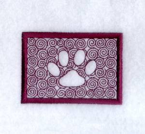 Picture of Stylin Kitty Paw Machine Embroidery Design