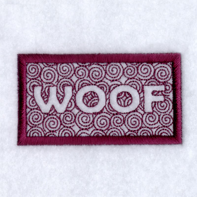 Stylin Woof Text Machine Embroidery Design