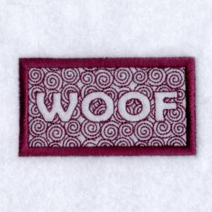Picture of Stylin Woof Text Machine Embroidery Design
