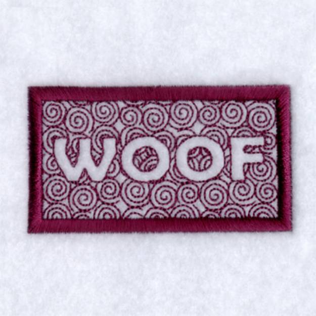 Picture of Stylin Woof Text Machine Embroidery Design