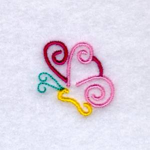 Picture of Small Butterfly Swirls Machine Embroidery Design