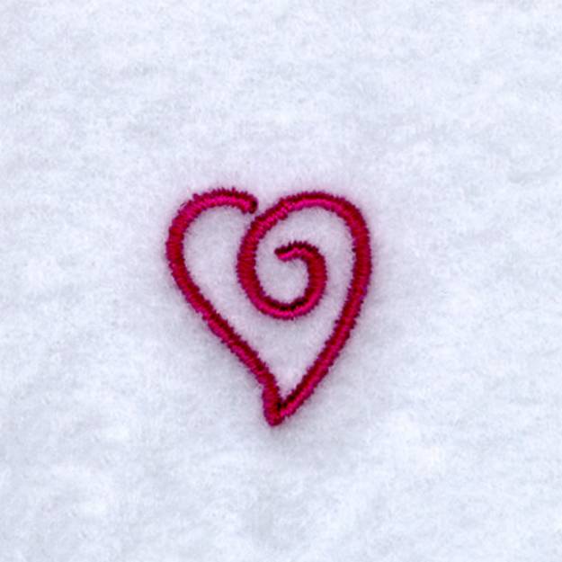 Picture of Small Swirls Heart Machine Embroidery Design