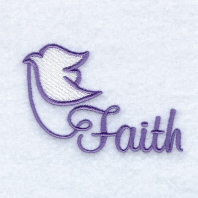 Easter Dove Faith Machine Embroidery Design