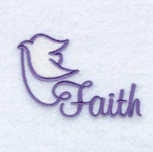 Picture of Easter Dove Faith Machine Embroidery Design