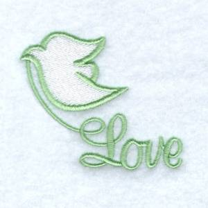 Picture of Easter Dove Love Machine Embroidery Design