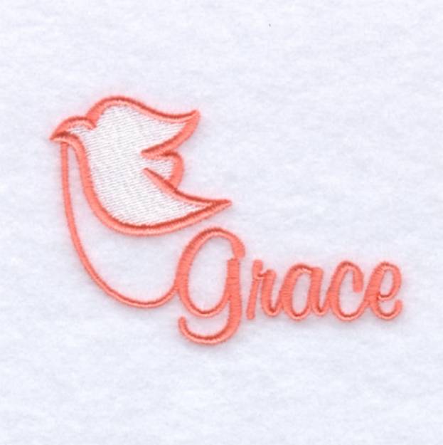 Picture of Easter Dove Grace Machine Embroidery Design