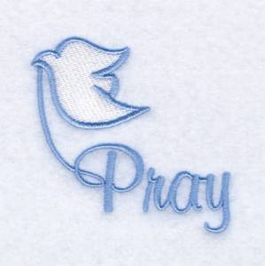 Picture of Easter Dove Pray Machine Embroidery Design