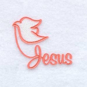 Picture of Easter Dove Jesus Machine Embroidery Design