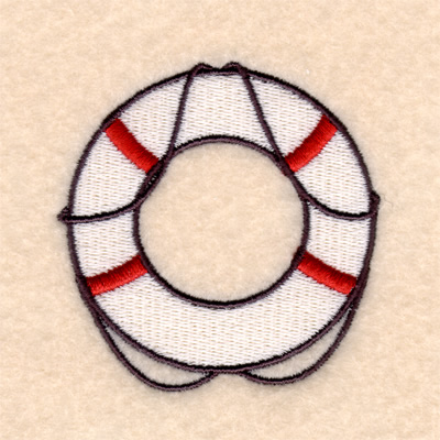 Lifesaver Ring Machine Embroidery Design