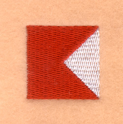 Nautical Flag "B" Machine Embroidery Design