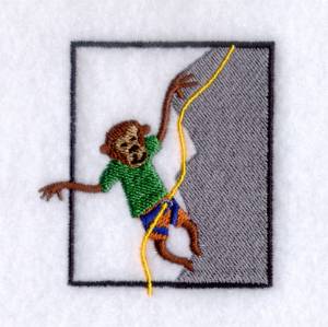 Picture of Rock Climbing Monkey Machine Embroidery Design