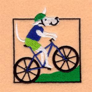 Picture of Mountain Biking Dog Machine Embroidery Design