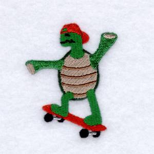 Picture of Skateboarding Turtle Machine Embroidery Design