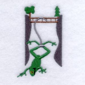 Picture of Bungee Jumping Frog Machine Embroidery Design