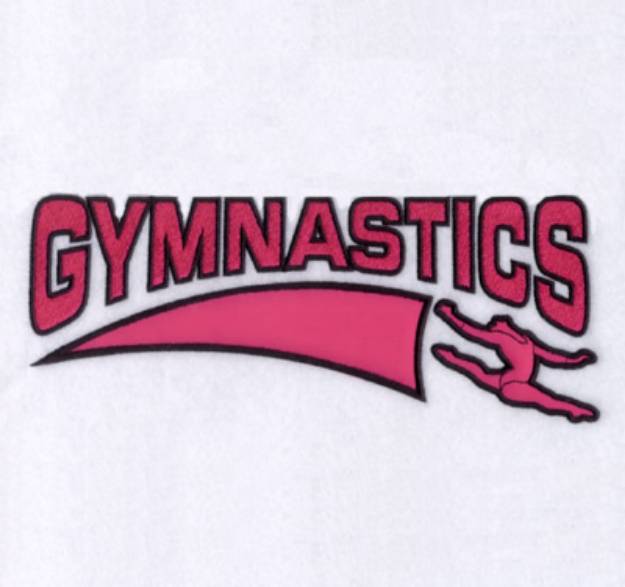 Picture of Gymnastics Applique Machine Embroidery Design