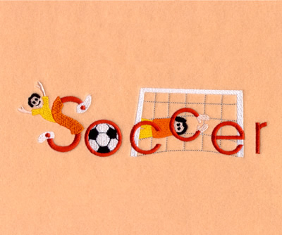 Soccer Collage Machine Embroidery Design