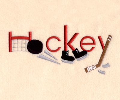 Hockey Collage Machine Embroidery Design