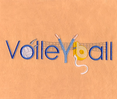 Volleyball Collage Machine Embroidery Design