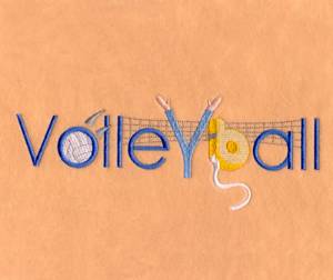 Picture of Volleyball Collage Machine Embroidery Design