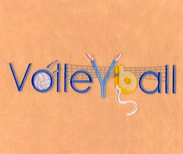 Picture of Volleyball Collage Machine Embroidery Design
