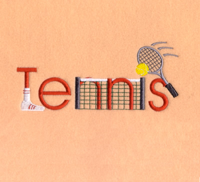 Tennis Collage Machine Embroidery Design