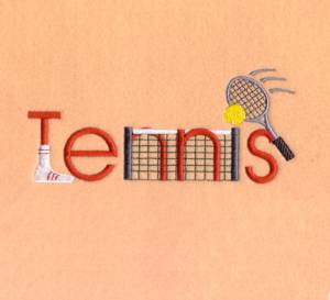 Picture of Tennis Collage Machine Embroidery Design