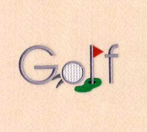 Picture of Golf Collage Machine Embroidery Design