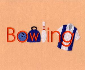 Picture of Bowling Collage Machine Embroidery Design