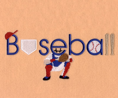 Baseball Collage Machine Embroidery Design
