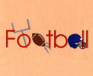 Picture of Football Collage Machine Embroidery Design