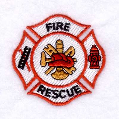 Fire Rescue Badge Machine Embroidery Design