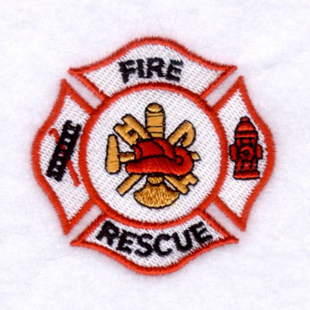 Picture of Fire Rescue Badge Machine Embroidery Design