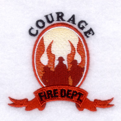 Fire Department Courage Machine Embroidery Design