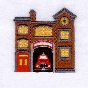 Picture of Fire House Machine Embroidery Design