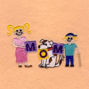 Picture of Kids Spelling MOM Machine Embroidery Design