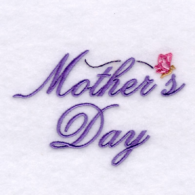 Mothers Day with Butterfly Machine Embroidery Design