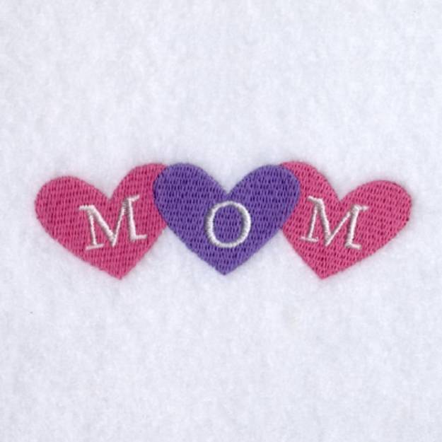Picture of MOM & Hearts Machine Embroidery Design