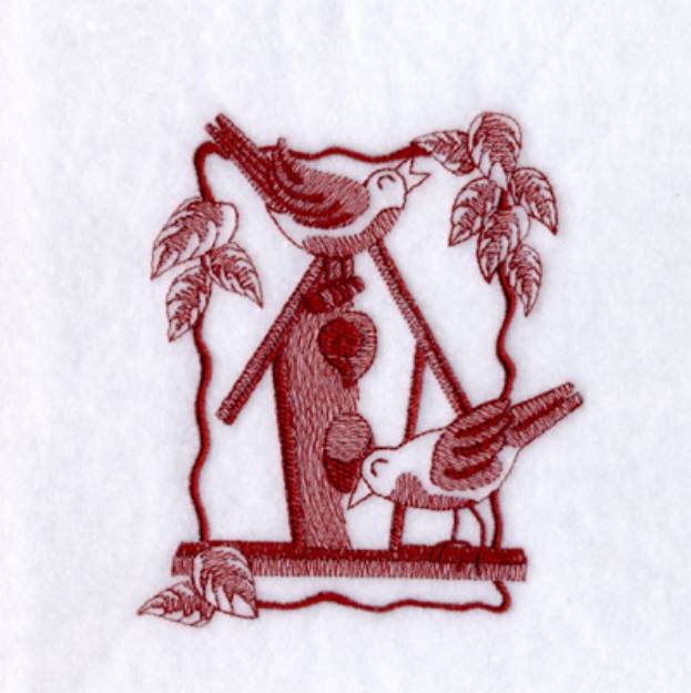 Picture of Birds at Home Machine Embroidery Design