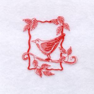 Picture of Bird on a Branch Machine Embroidery Design