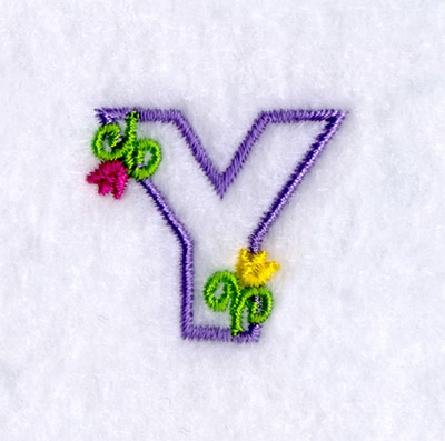 Y with Tulips Machine Embroidery Design