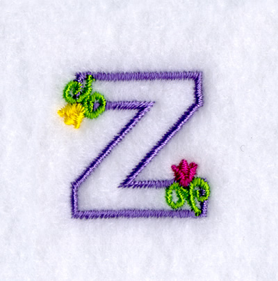 Z with Tulips Machine Embroidery Design