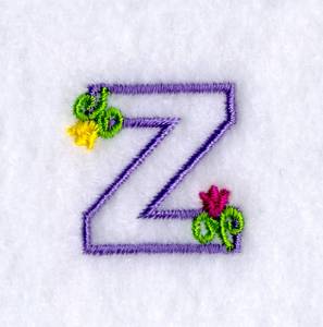 Picture of Z with Tulips Machine Embroidery Design